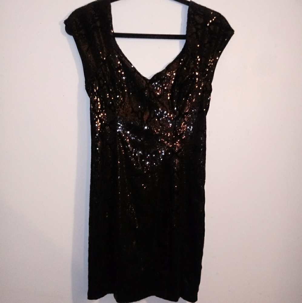 Guess Black Sequin Dress Size 8